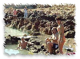 Visitors Enjoying the Hot Springs.