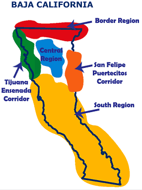 Tourist Regions in Baja