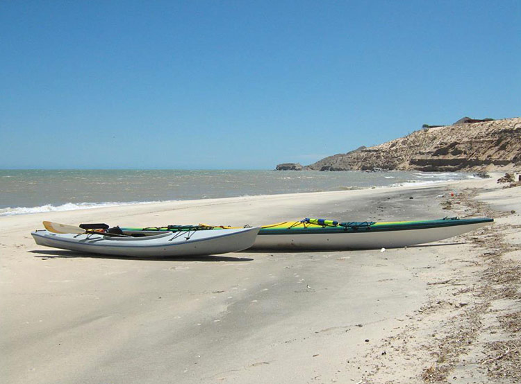 Beached Kayaks